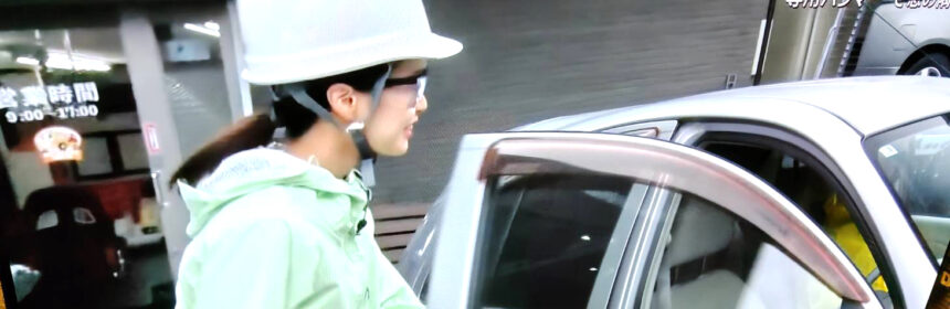 オートランド東京水没水害車テレビ撮影