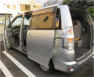 放置車両鍵開け後